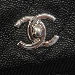 Chanel handbag Matelasse caviar skin black ladies