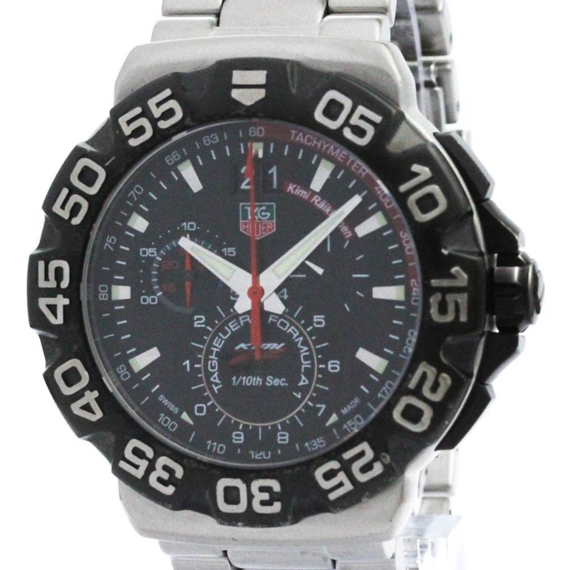 Polished TAG Heuer Formula 1 Kimi Raikkonen Grande Date Watch CAH1014 BF574230