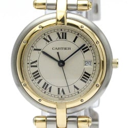 Polished Cartier Panthere 3Row 18K Gold Steel Quartz Watch 183964 BF560561