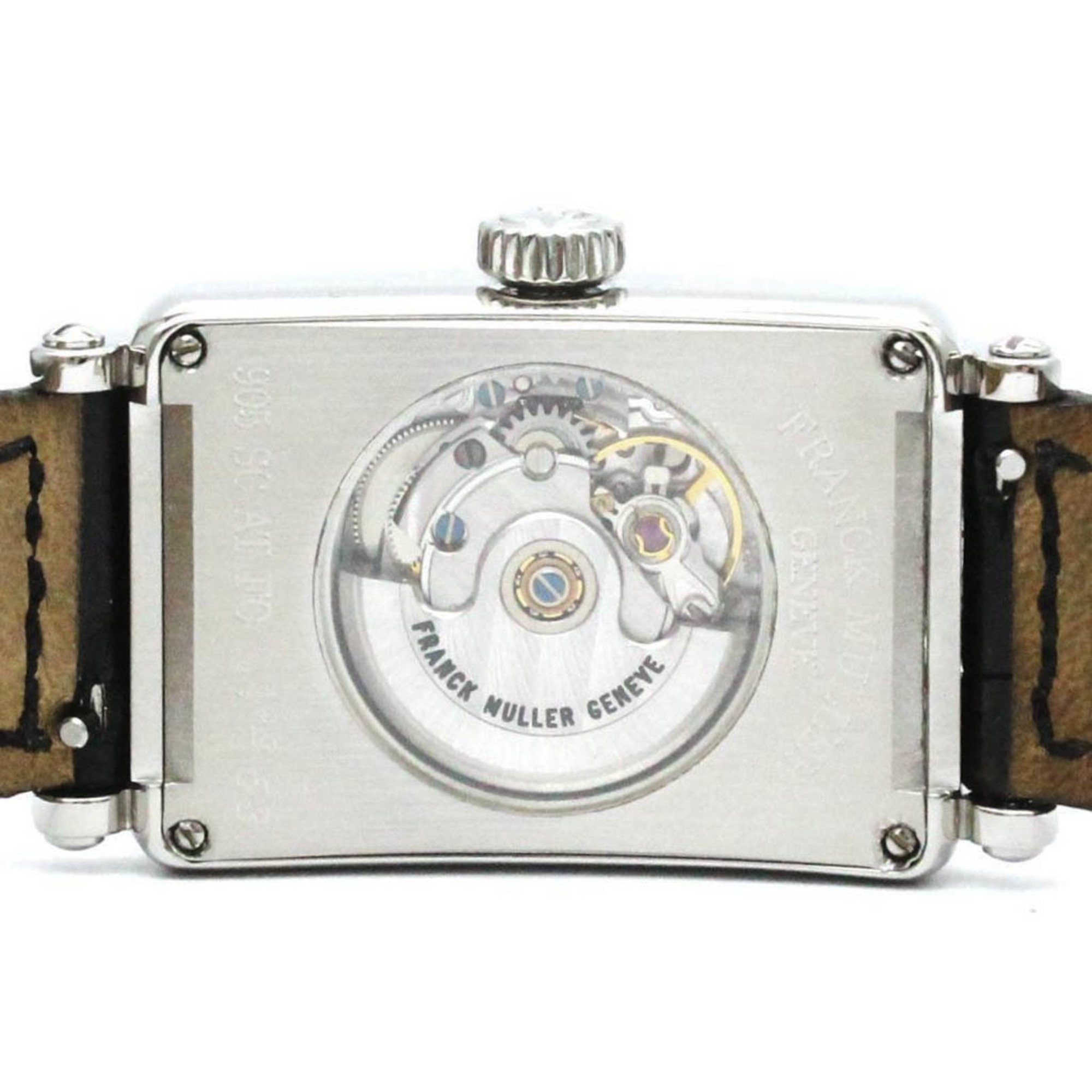 Polished FRANCK MULLER Long Island Steel Automatic Watch 905 SC AT FO BF569404