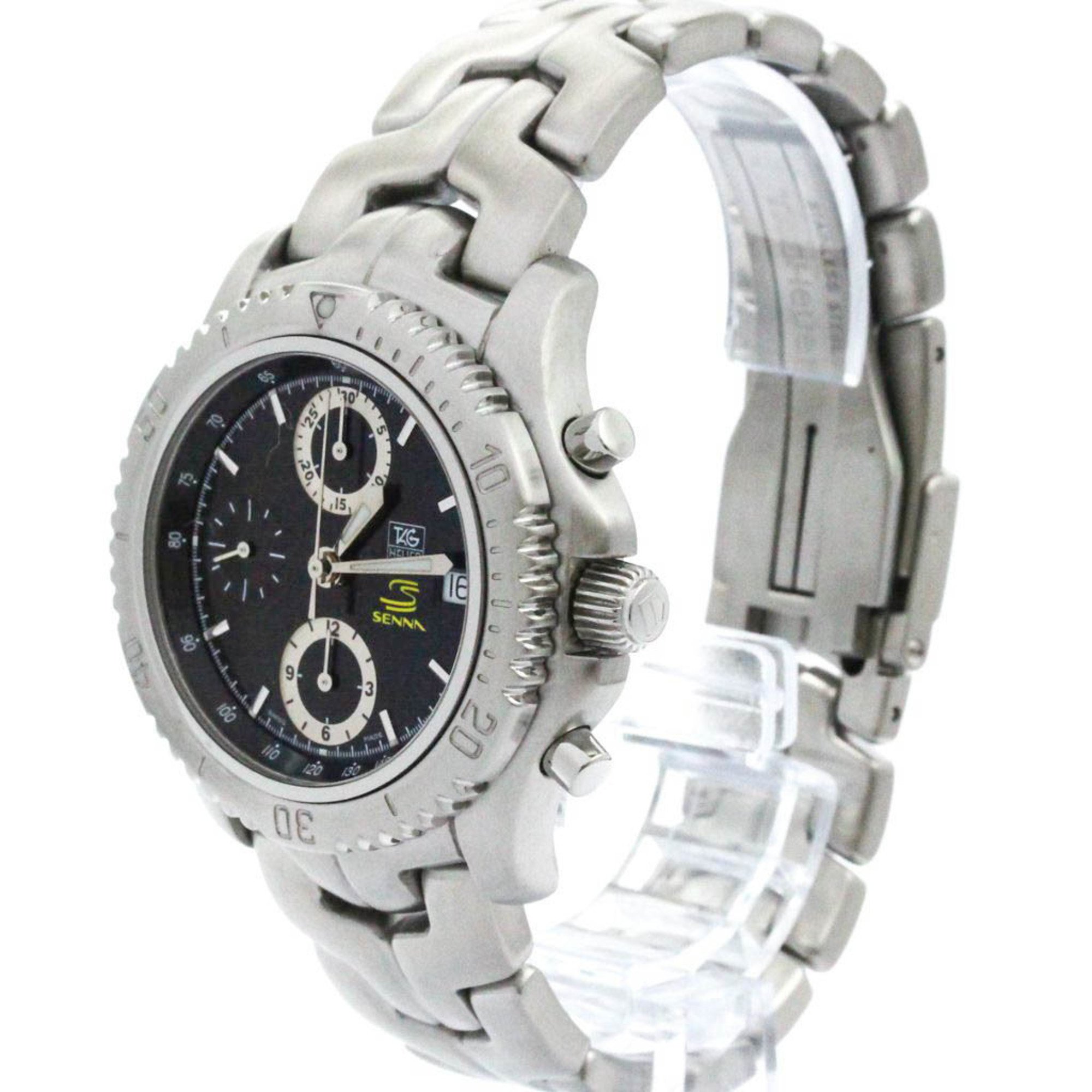 Polished TAG HEUER LINK Chronograph Ayrton Senna Limited Watch CT5114 BF574233