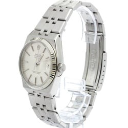 Polished ROLEX Datejust Oyster Quartz 17014 18K White Gold Steel Watch BF575152