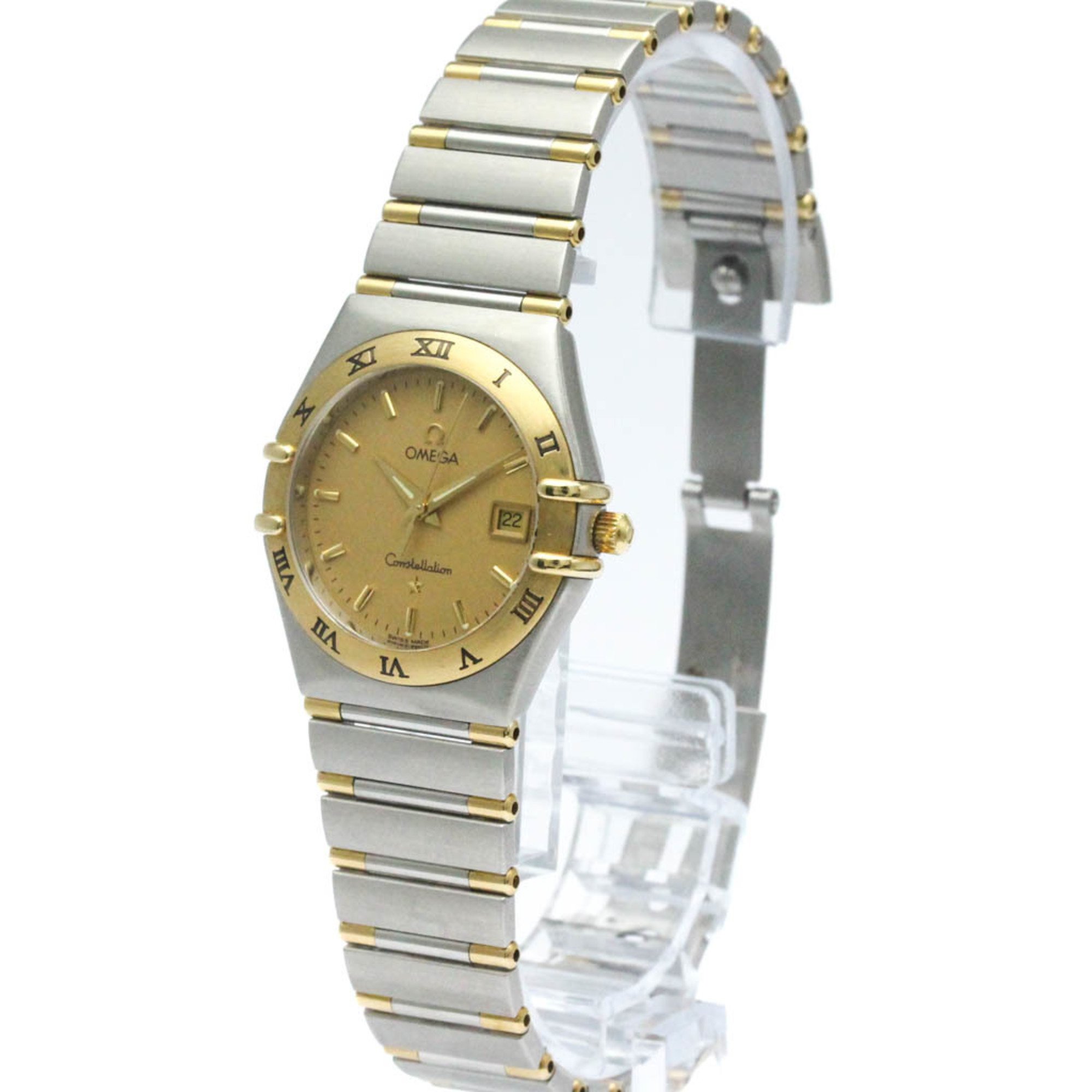 Polished OMEGA Constellation 18K Gold Steel Ladies Watch 796.1201 BF571293