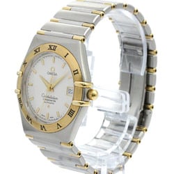 Polished OMEGA Constellation 18K Gold Steel Automati Mens Watch 1202.30 BF572321