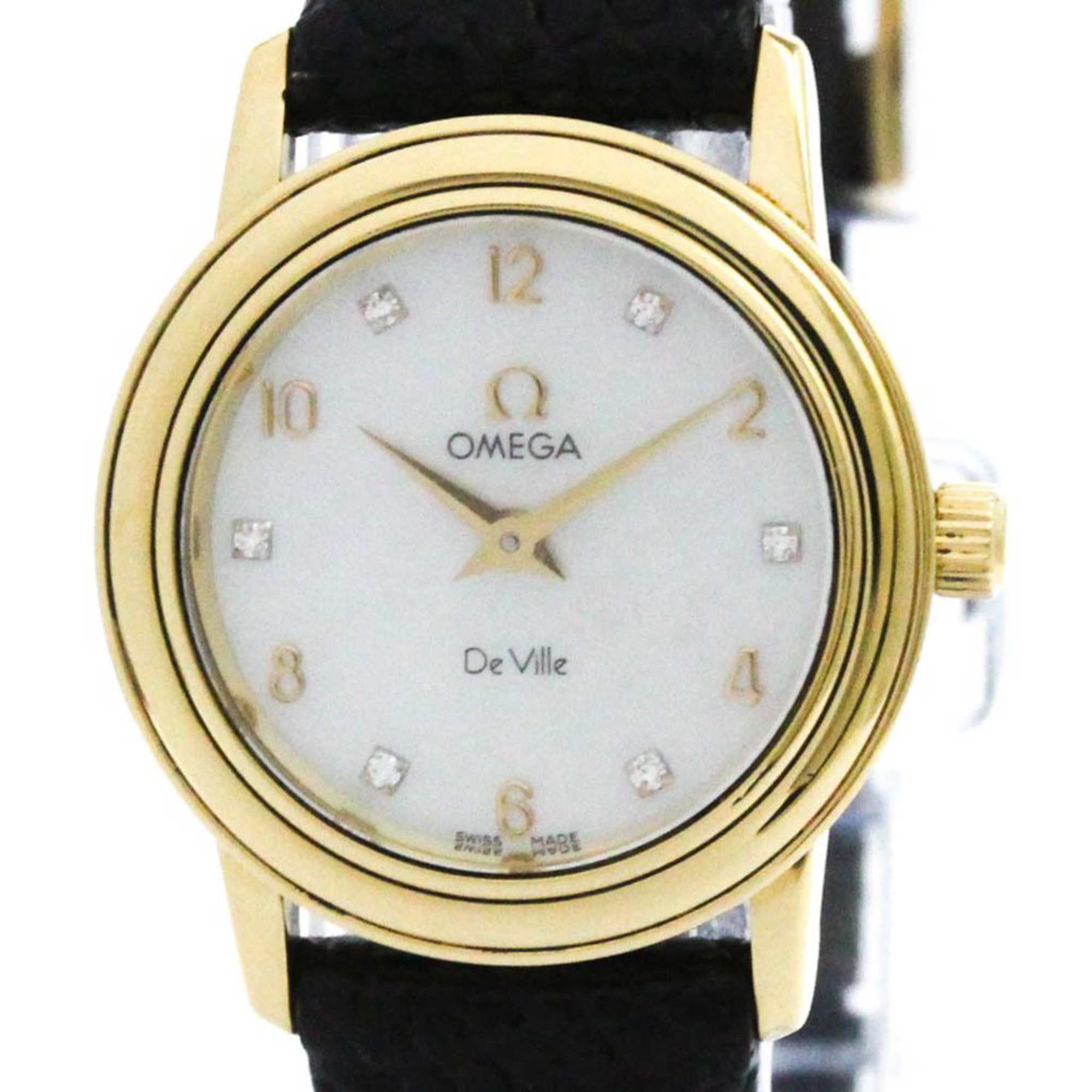 OMEGA De Ville Diamond MOP Dial 18K Gold Quartz Ladies Watch 4670.75.02 BF575133