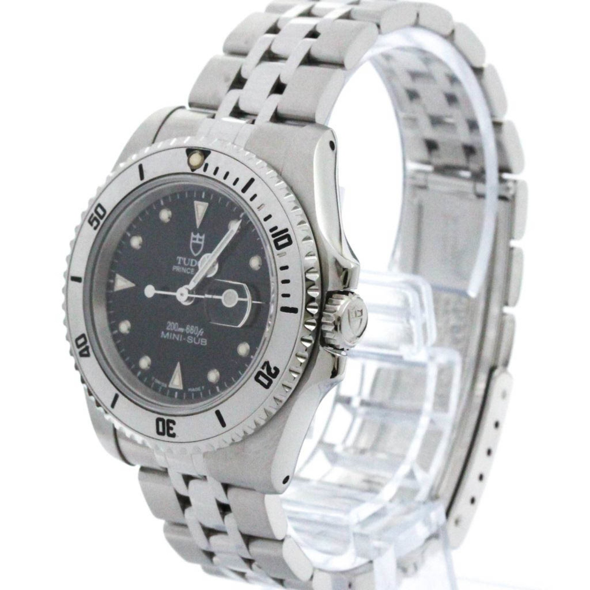 Polished TUDOR Prince Date MINI-SUB Steel Automatic Unisex Watch 73190 BF574242