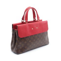 Louis Vuitton Venus Handbag Bag Coated Canvas Leather Monogram Women's Brown Red M41738