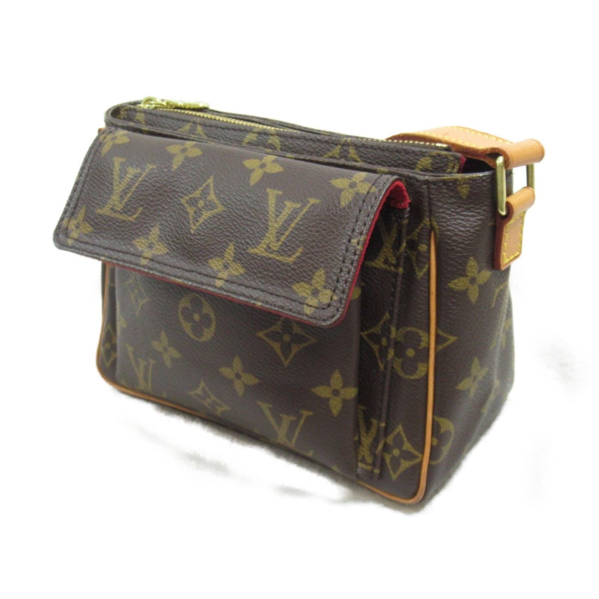 Louis Vuitton Viva Cite PM Shoulder Bag, Coated Canvas, Monogram, Women's, Brown, M51165