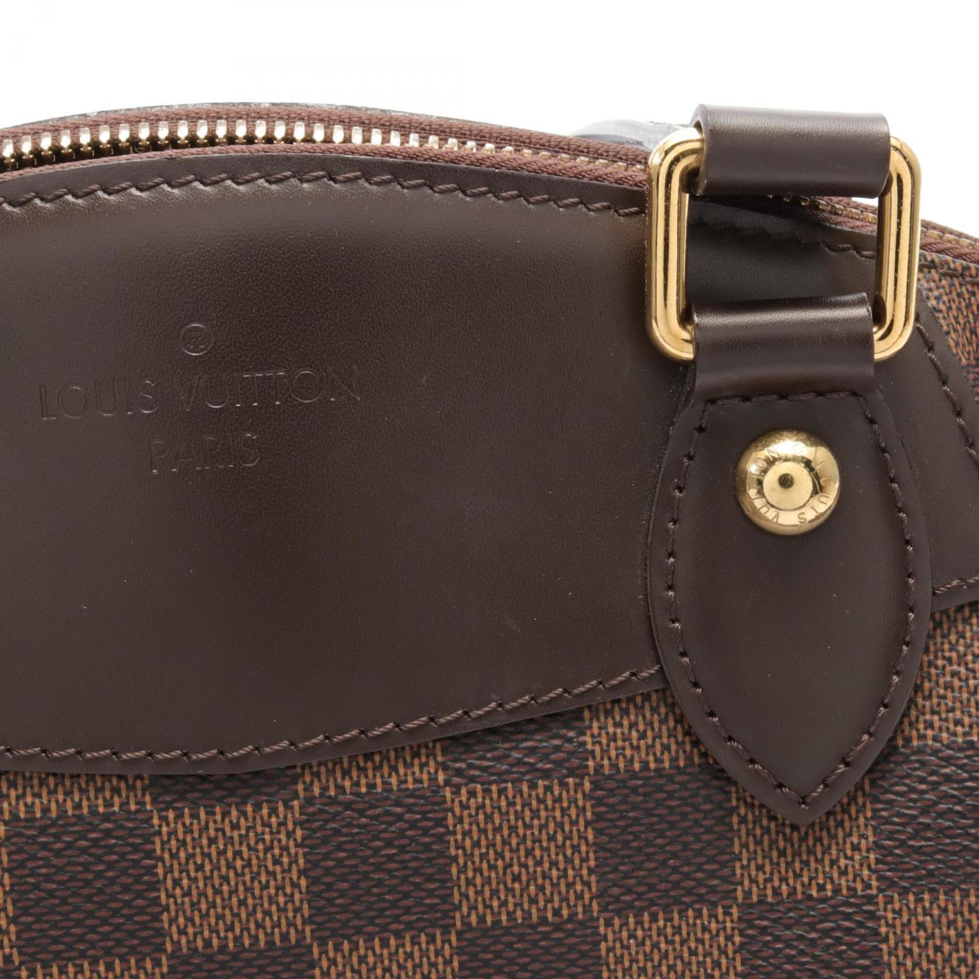 Louis Vuitton Verona PM Damier Ebene Shoulder Bag, Coated Canvas, Leather, Damier, Women's, Brown, N41117