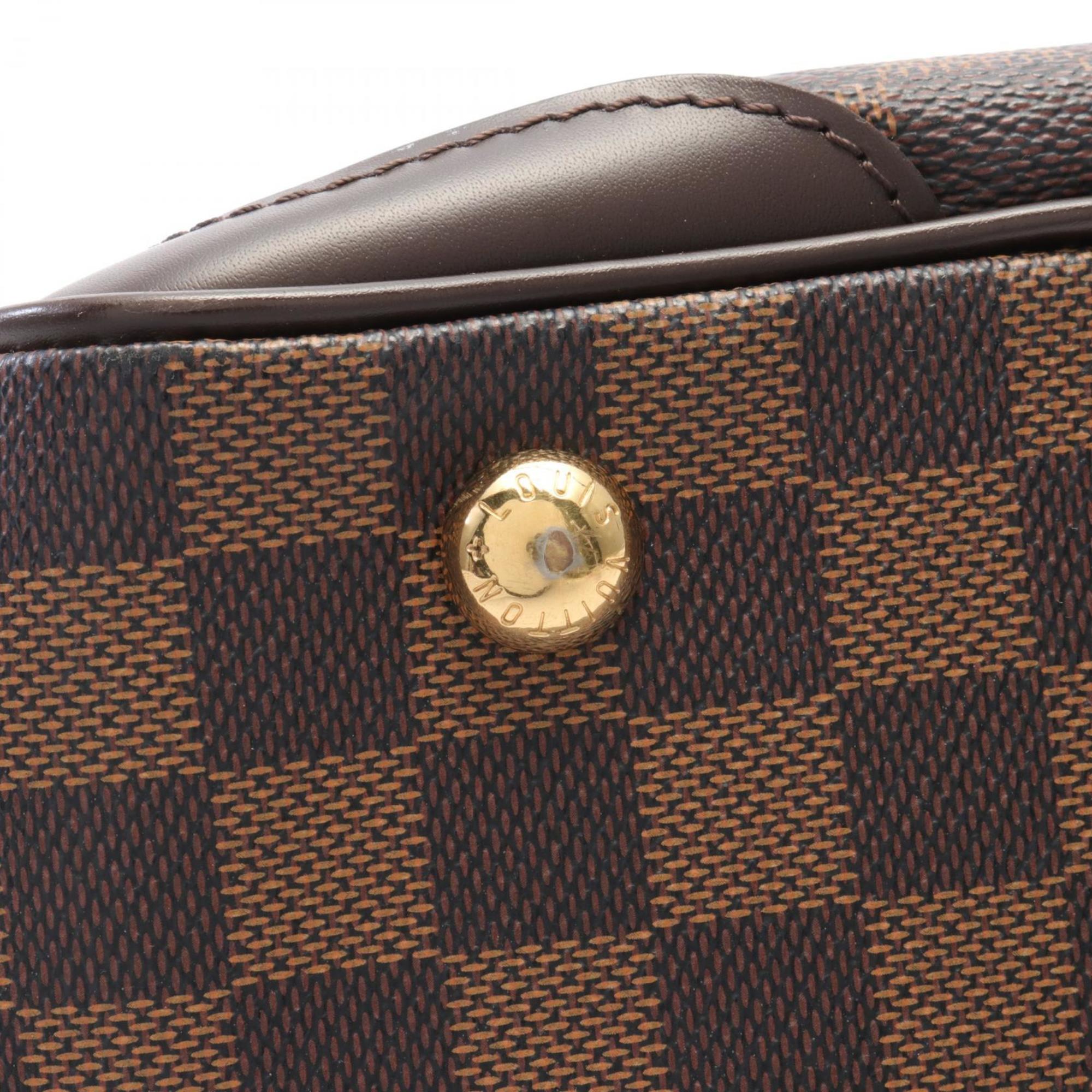 Louis Vuitton Verona PM Damier Ebene Shoulder Bag, Coated Canvas, Leather, Damier, Women's, Brown, N41117