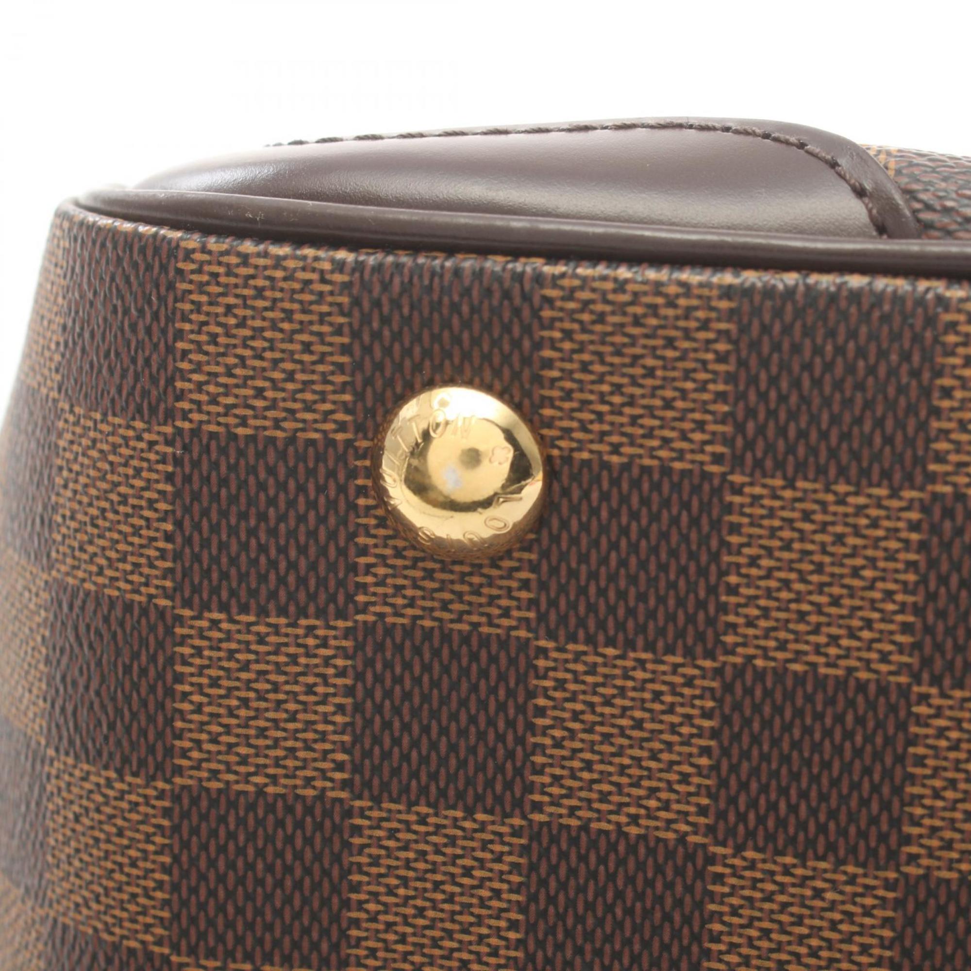 Louis Vuitton Verona PM Shoulder Bag, Coated Canvas, Leather, Damier, Women's, Brown, N41117