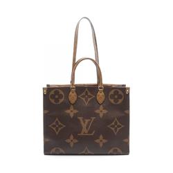 LOUIS VUITTON On the Go GM Monogram Giant Reverse Shoulder Bag Coated Canvas Leather Women's Brown M45320