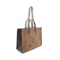 LOUIS VUITTON On the Go GM Monogram Giant Reverse Shoulder Bag Coated Canvas Leather Women's Brown M45320