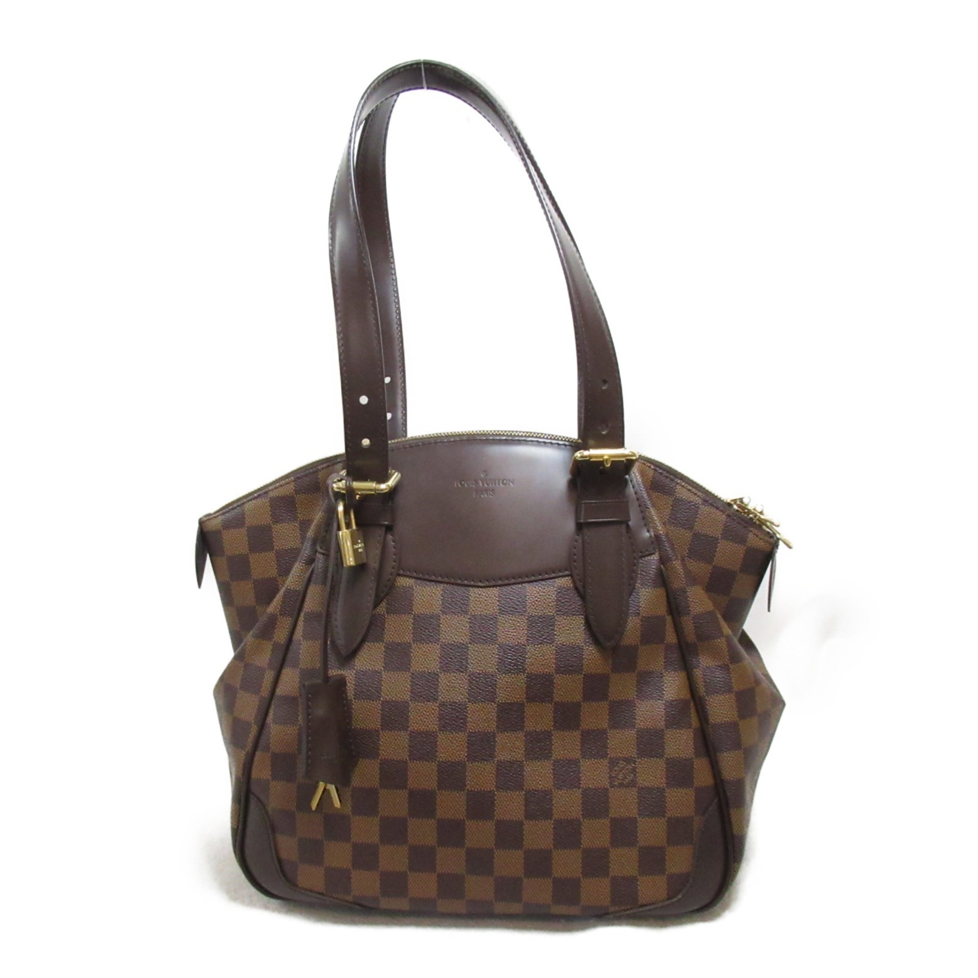 Louis Vuitton Verona MM Shoulder Bag, Coated Canvas, Damier, Women's, Brown, N41118