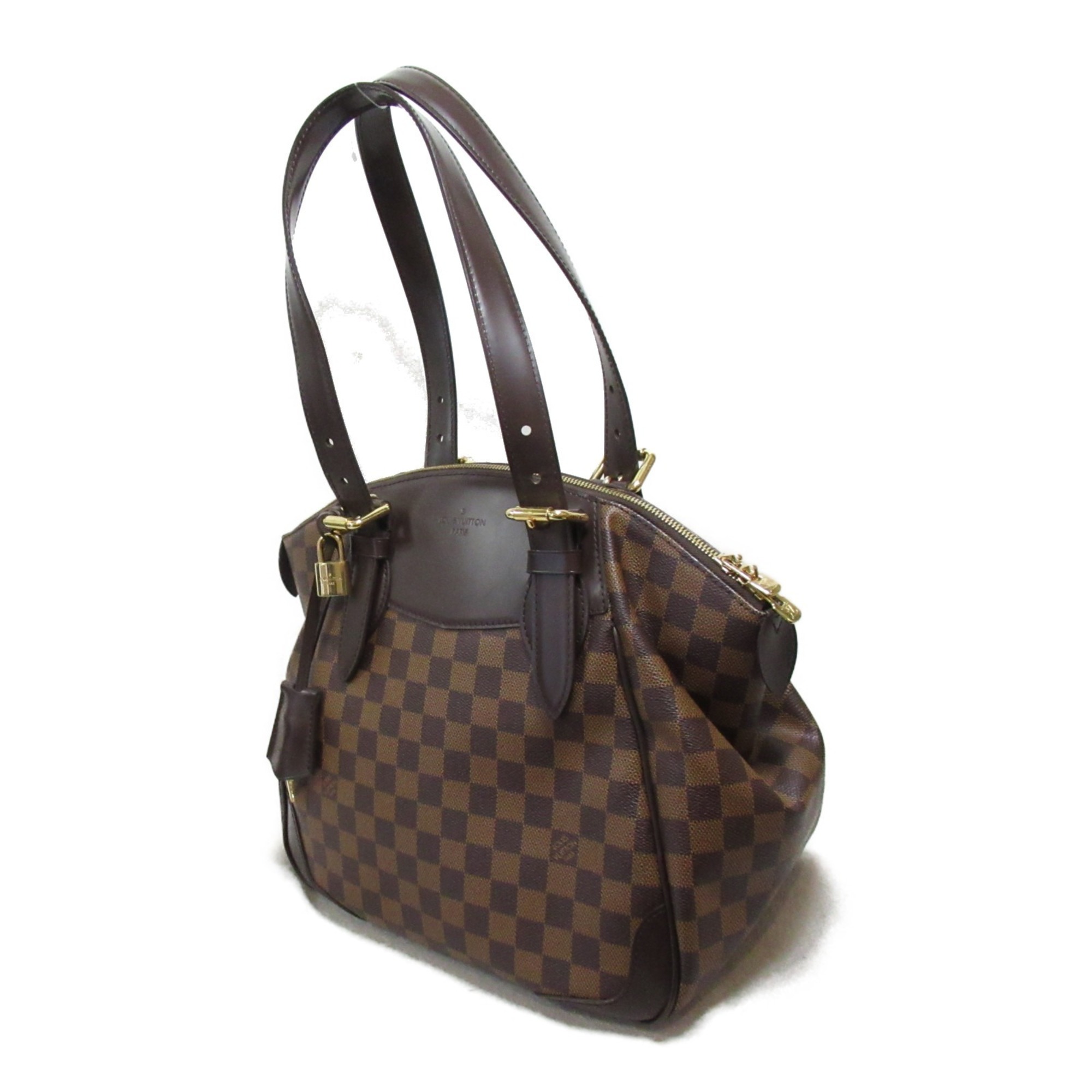 Louis Vuitton Verona MM Shoulder Bag, Coated Canvas, Damier, Women's, Brown, N41118