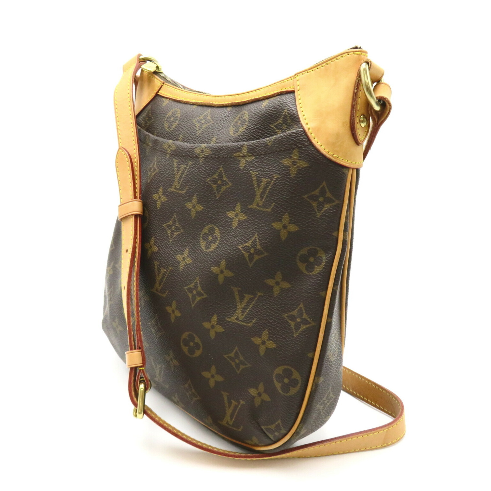 Louis Vuitton Odeon PM Monogram Shoulder Bag, Coated Canvas, Leather, Monogram, Women's, Brown, M56390