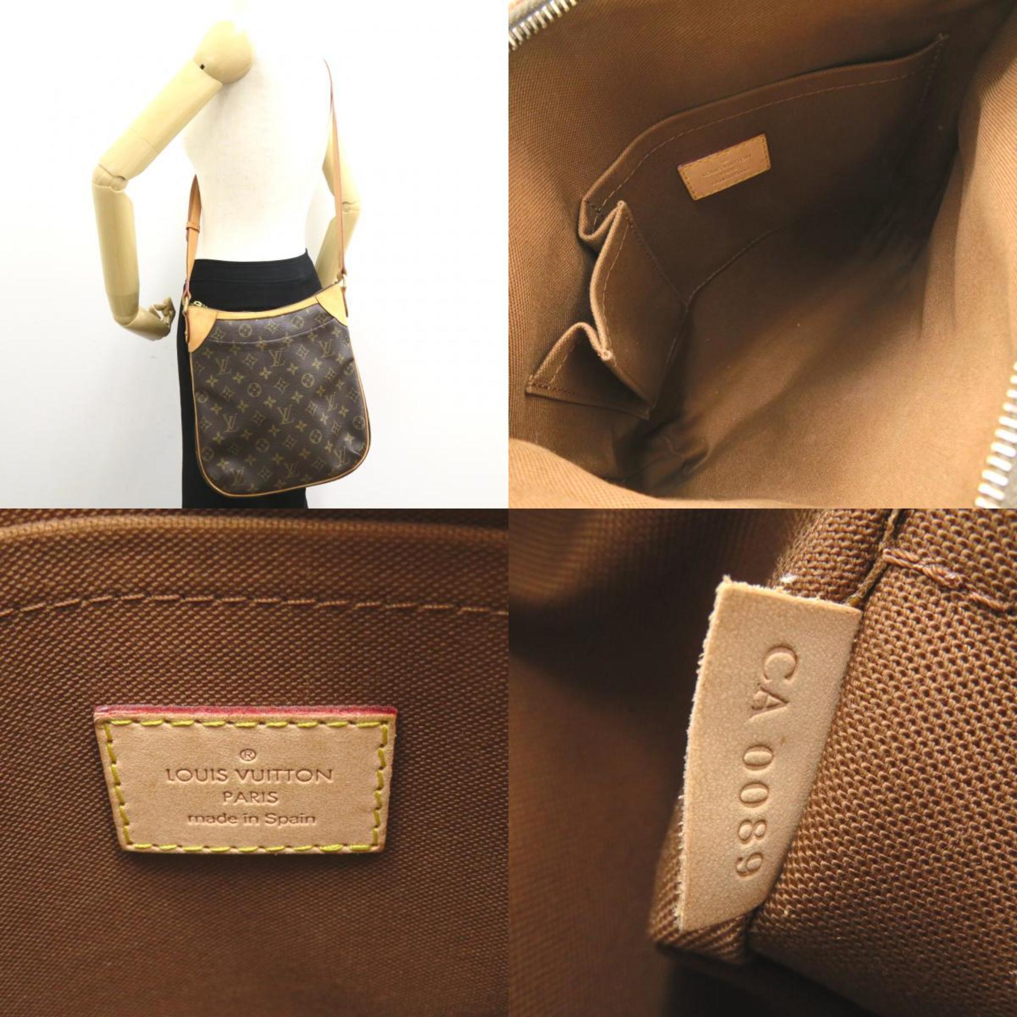 Louis Vuitton Odeon PM Monogram Shoulder Bag, Coated Canvas, Leather, Monogram, Women's, Brown, M56390