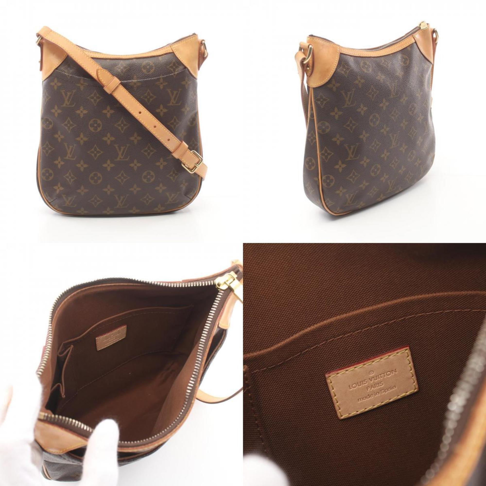 Louis Vuitton Odeon PM Monogram Shoulder Bag, Coated Canvas, Leather, Monogram, Women's, Brown, M56390