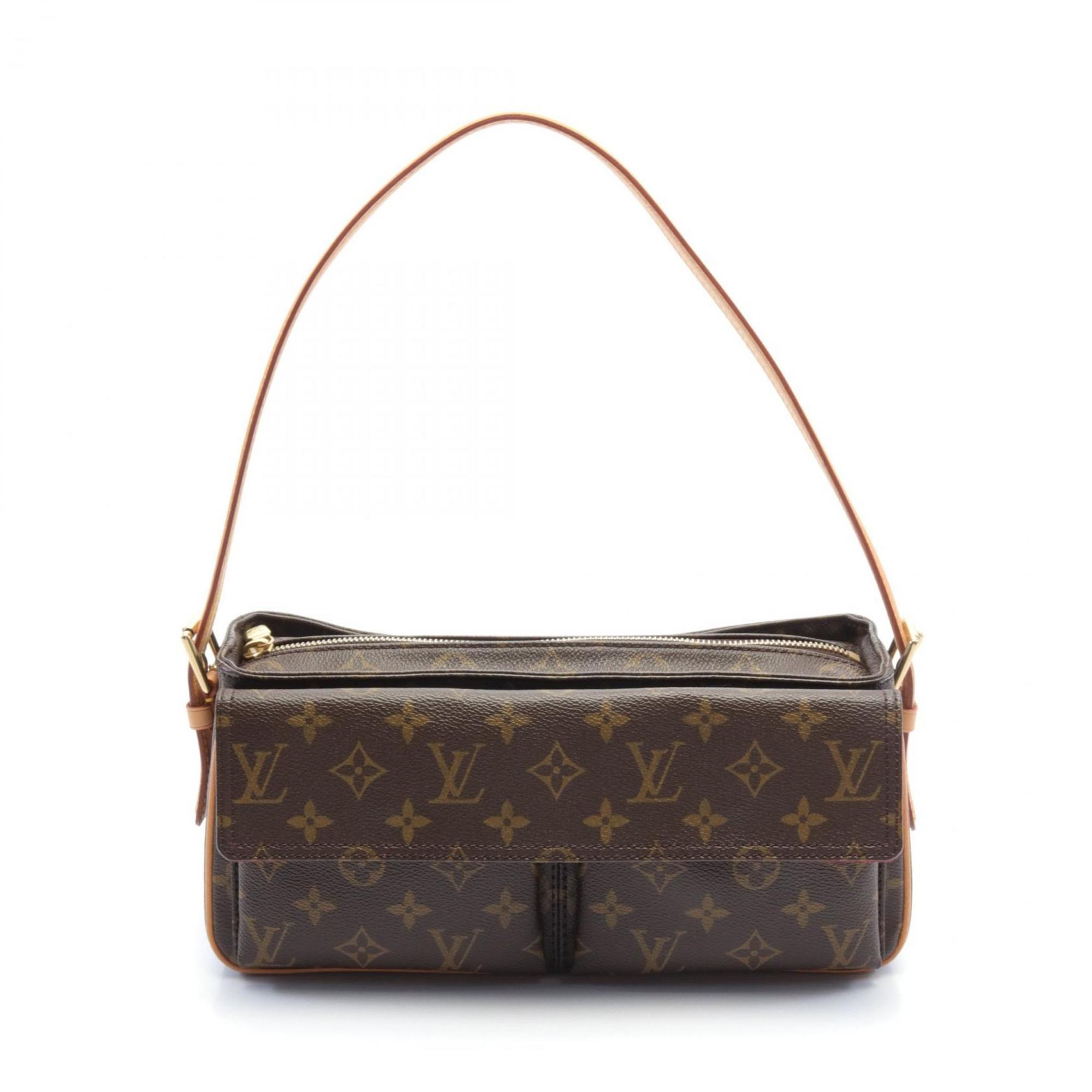 Louis Vuitton Viva Cite MM Monogram Shoulder Bag, Coated Canvas, Leather, Women's, Brown, M51164