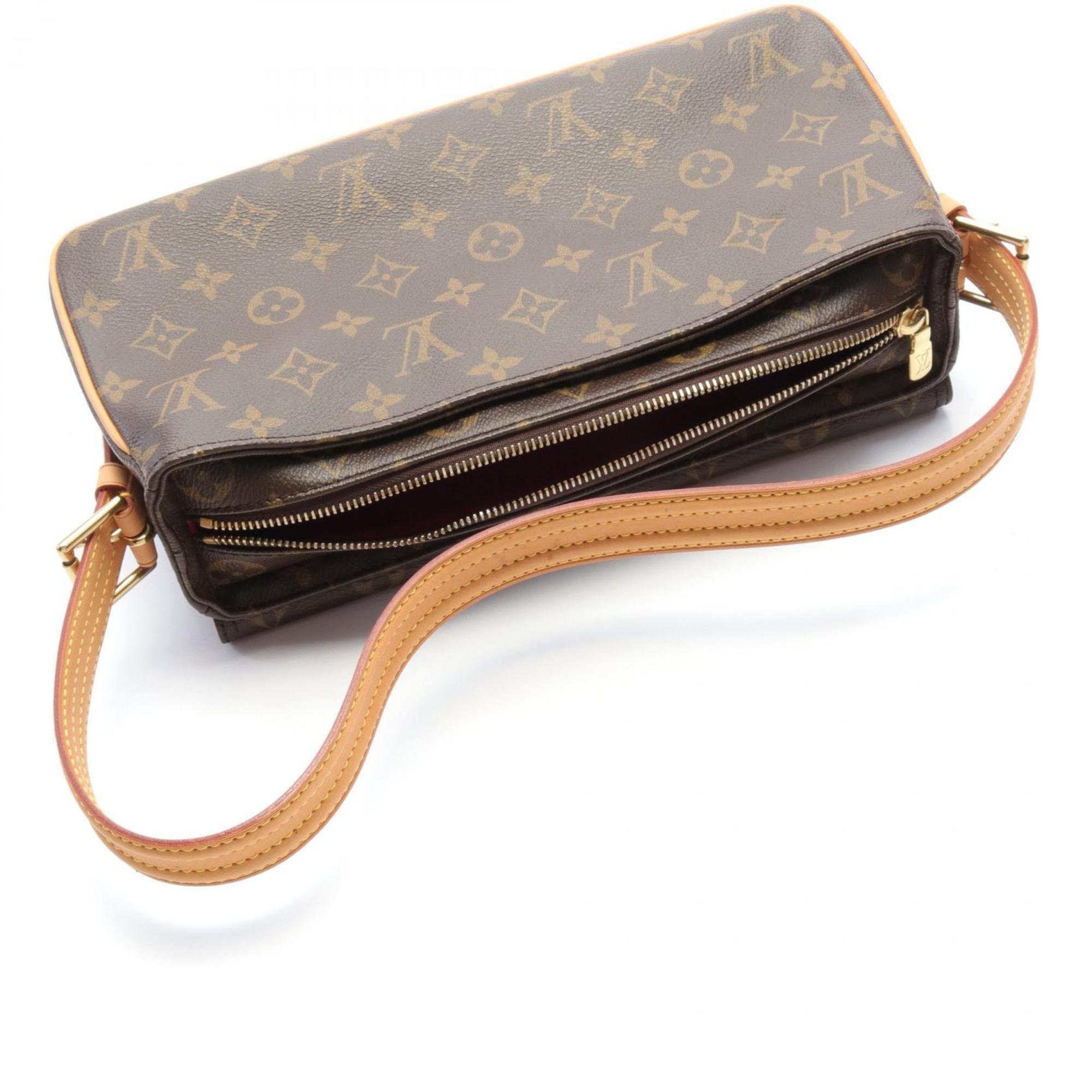 Louis Vuitton Viva Cite MM Monogram Shoulder Bag, Coated Canvas, Leather, Women's, Brown, M51164