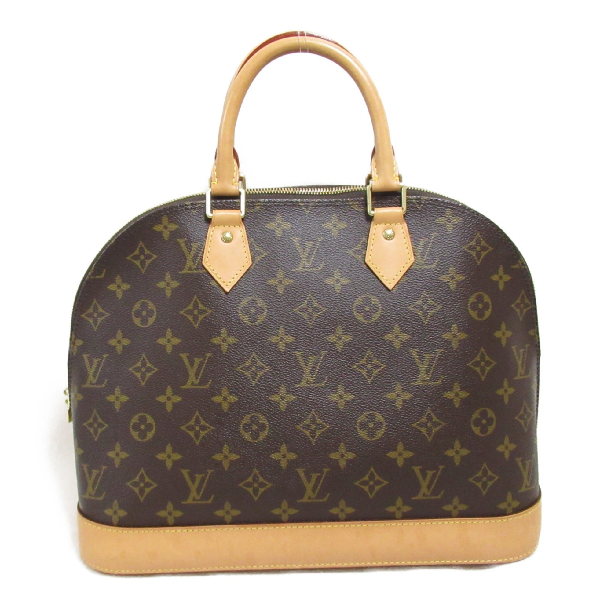 Louis Vuitton Alma Handbag, Coated Canvas, Monogram, Women's, Brown, M40878