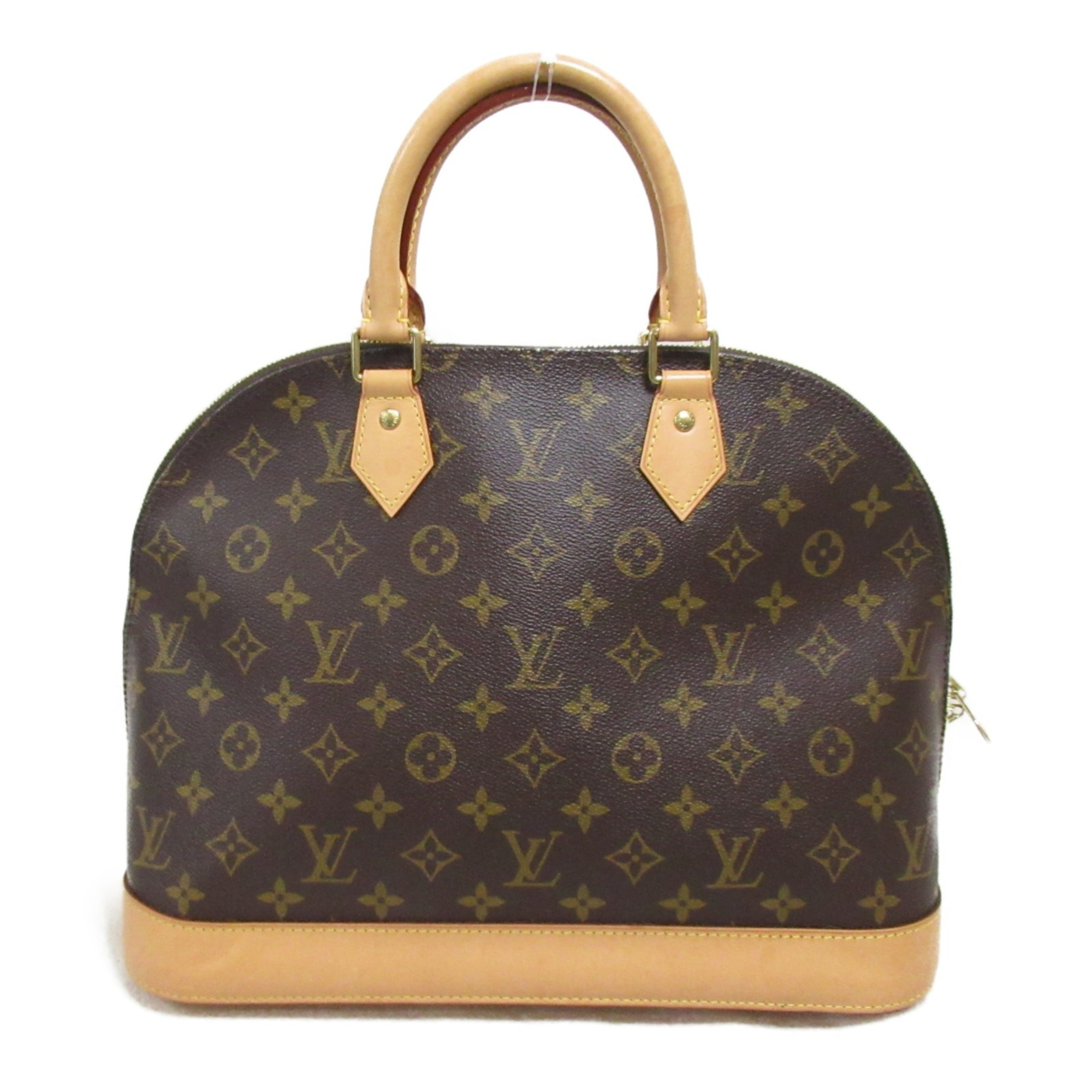 Louis Vuitton Alma Handbag, Coated Canvas, Monogram, Women's, Brown, M40878