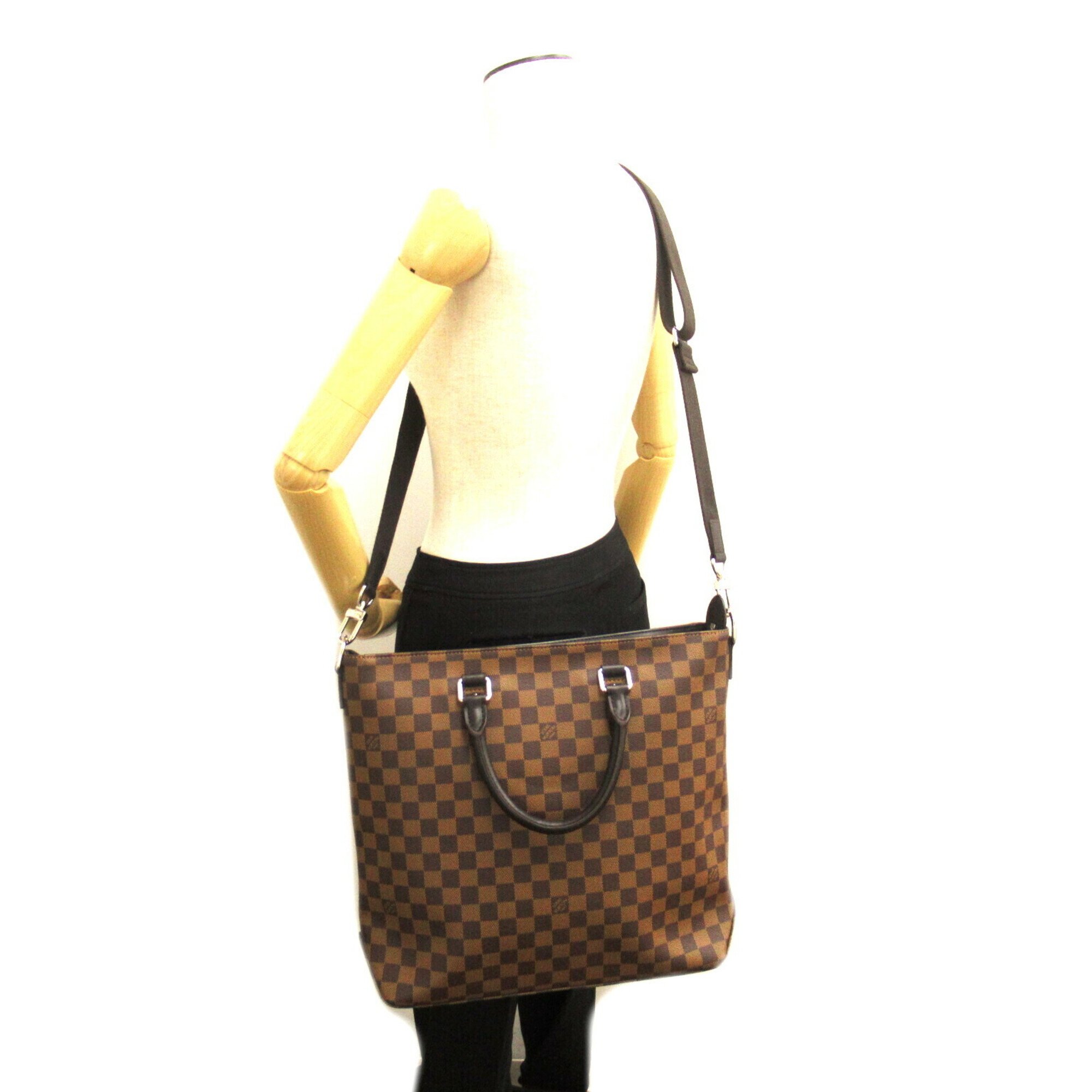 Louis Vuitton Jake Tote Bag, Coated Canvas, Damier, Men's, Women's, Brown, N41559