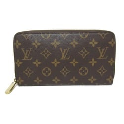 Louis Vuitton LOUIS VUITTON Zippy Organizer Round Long Wallet Coated Canvas Monogram Men's Women's Brown M60002