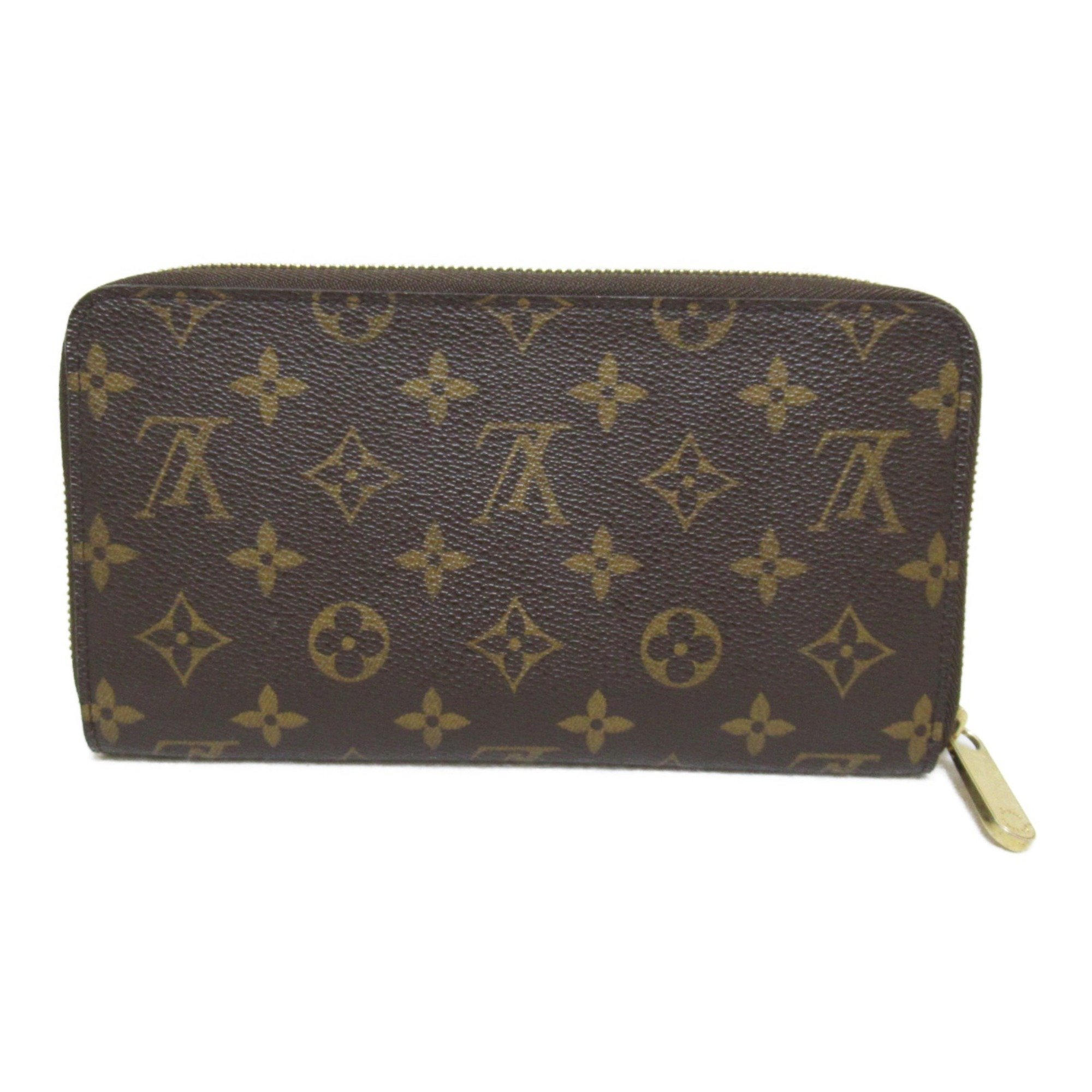 Louis Vuitton LOUIS VUITTON Zippy Organizer Round Long Wallet Coated Canvas Monogram Men's Women's Brown M60002