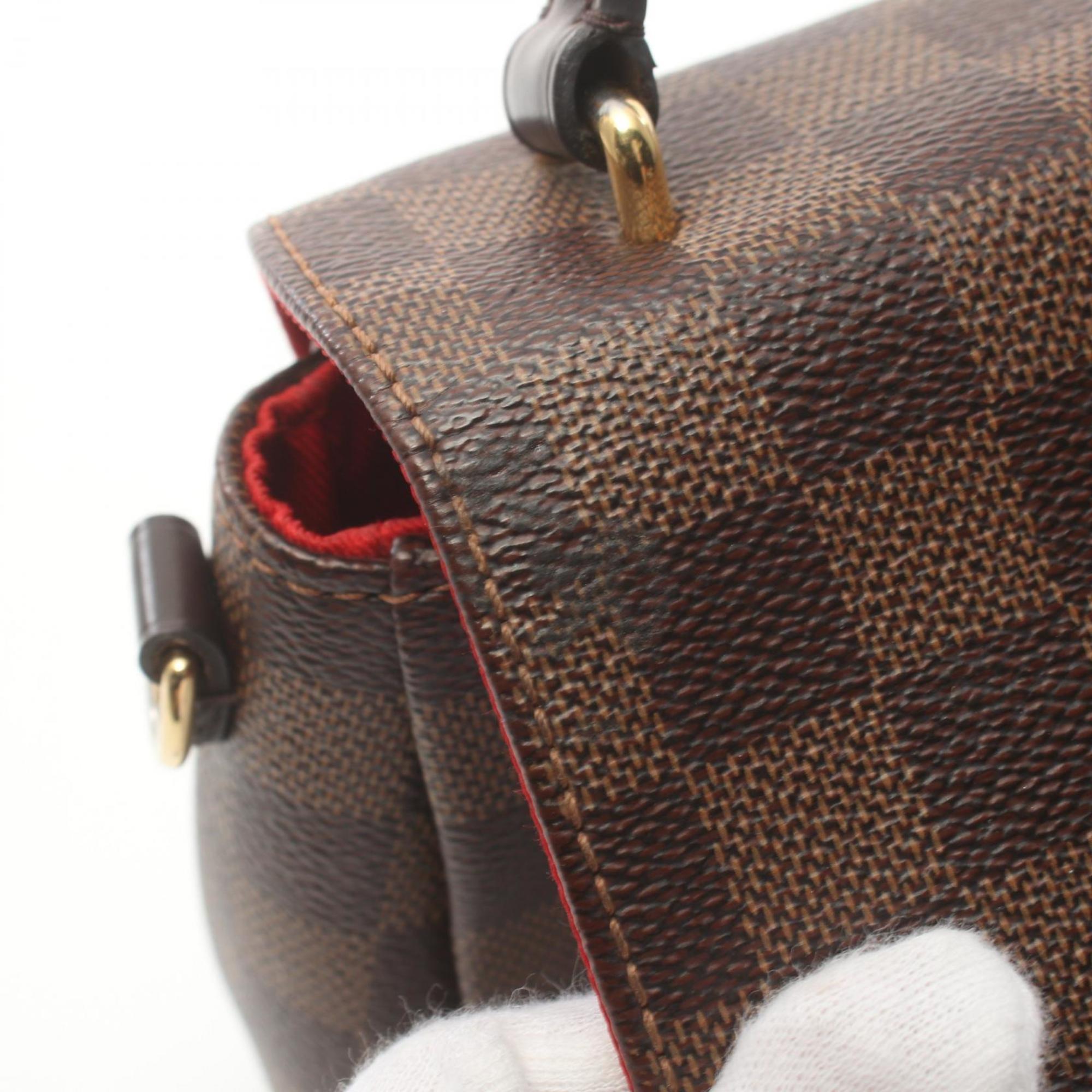 Louis Vuitton Croisette Damier Ebene Handbag Bag Coated Canvas Leather Women's Brown N53000