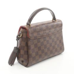 Louis Vuitton Croisette Damier Ebene Handbag Bag Coated Canvas Leather Women's Brown N53000