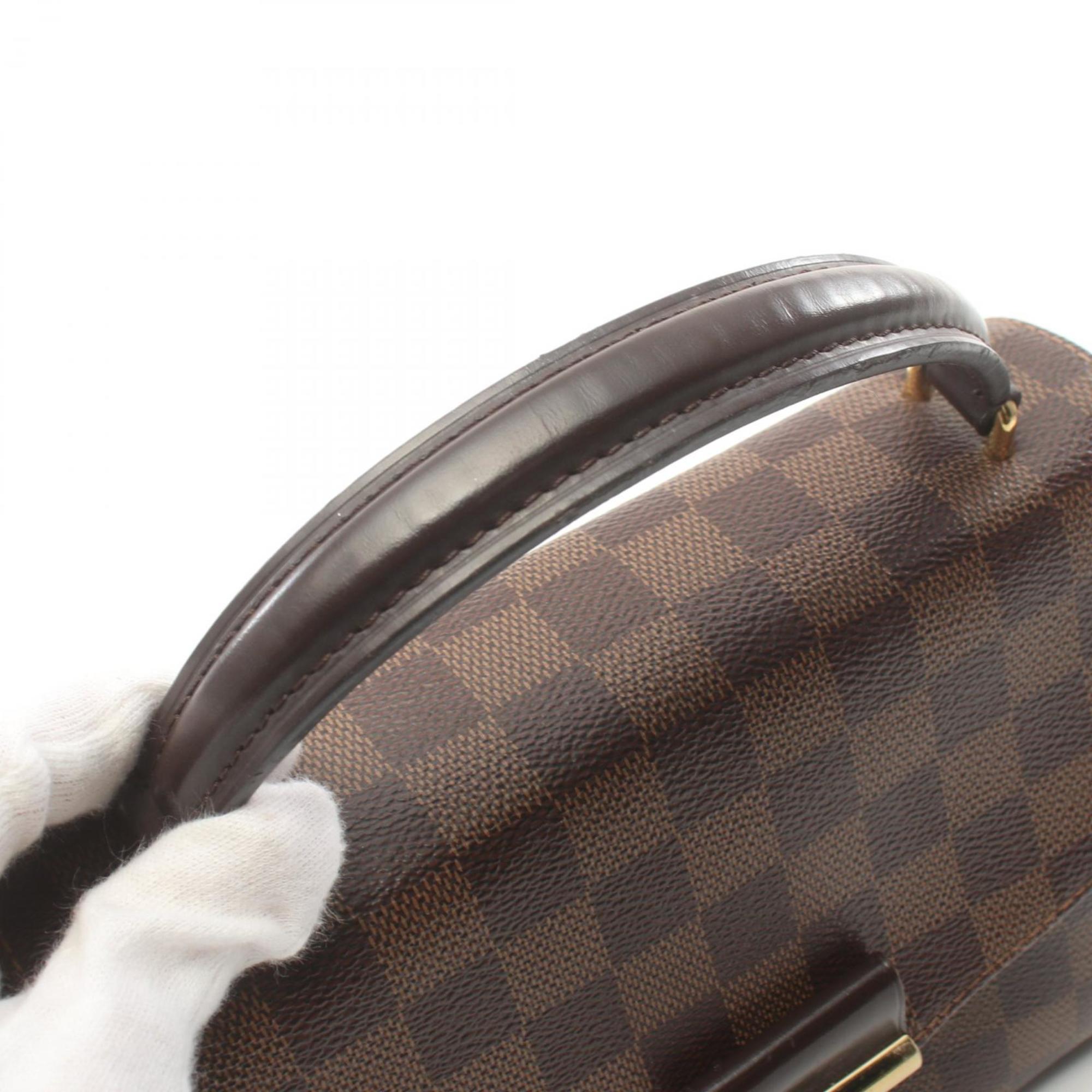 Louis Vuitton Croisette Damier Ebene Handbag Bag Coated Canvas Leather Women's Brown N53000