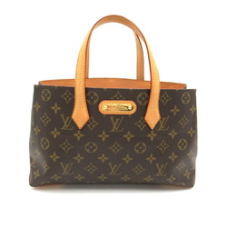 LOUIS VUITTON Wilshire PM Handbag, Coated Canvas, Monogram, Women's, Brown, M45643