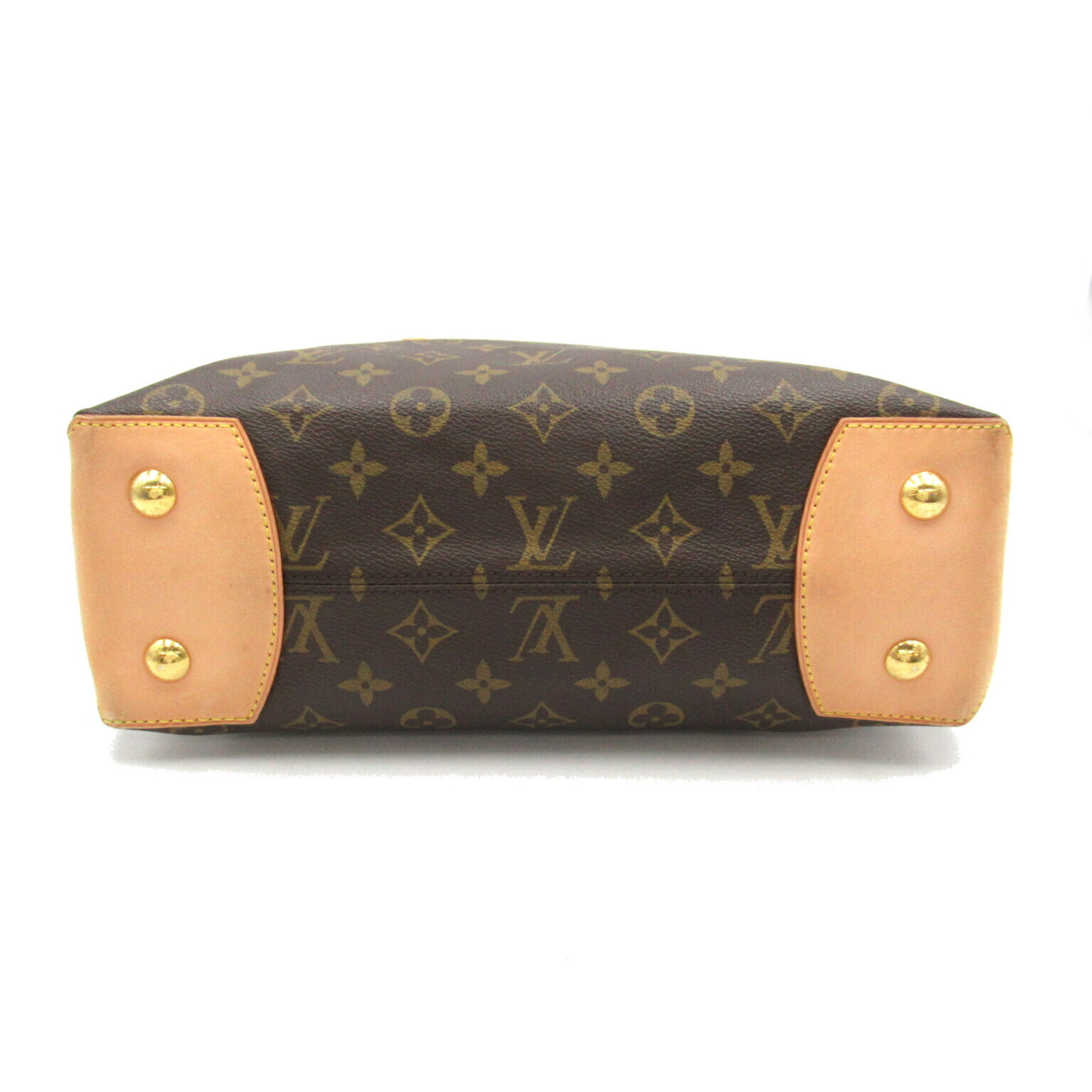 LOUIS VUITTON Wilshire PM Handbag, Coated Canvas, Monogram, Women's, Brown, M45643