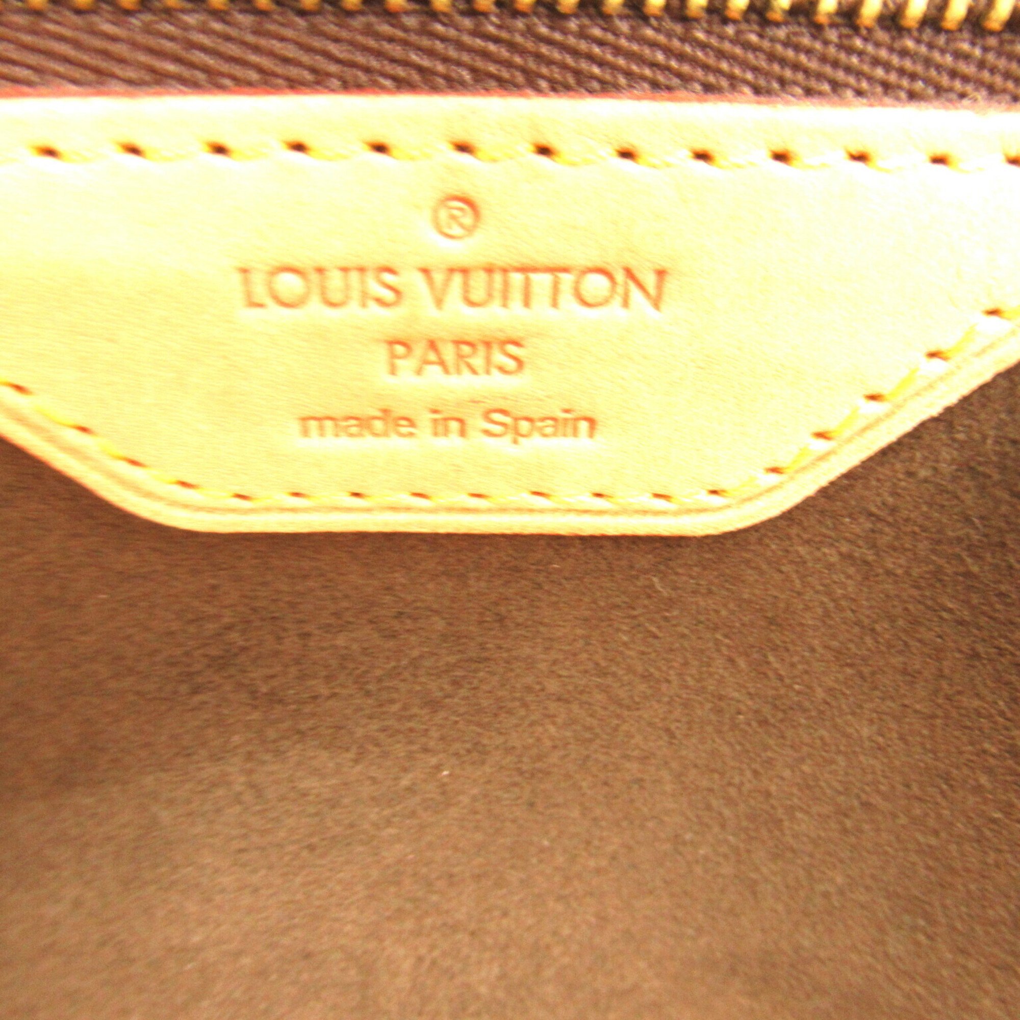 LOUIS VUITTON Wilshire PM Handbag, Coated Canvas, Monogram, Women's, Brown, M45643