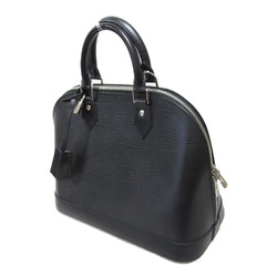 Louis Vuitton Alma PM Handbag, Leather, Epi, Women's, Black, M40302