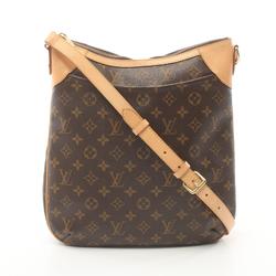 Louis Vuitton Odeon MM Monogram Shoulder Bag, Coated Canvas, Leather, Women's, Brown, M56389