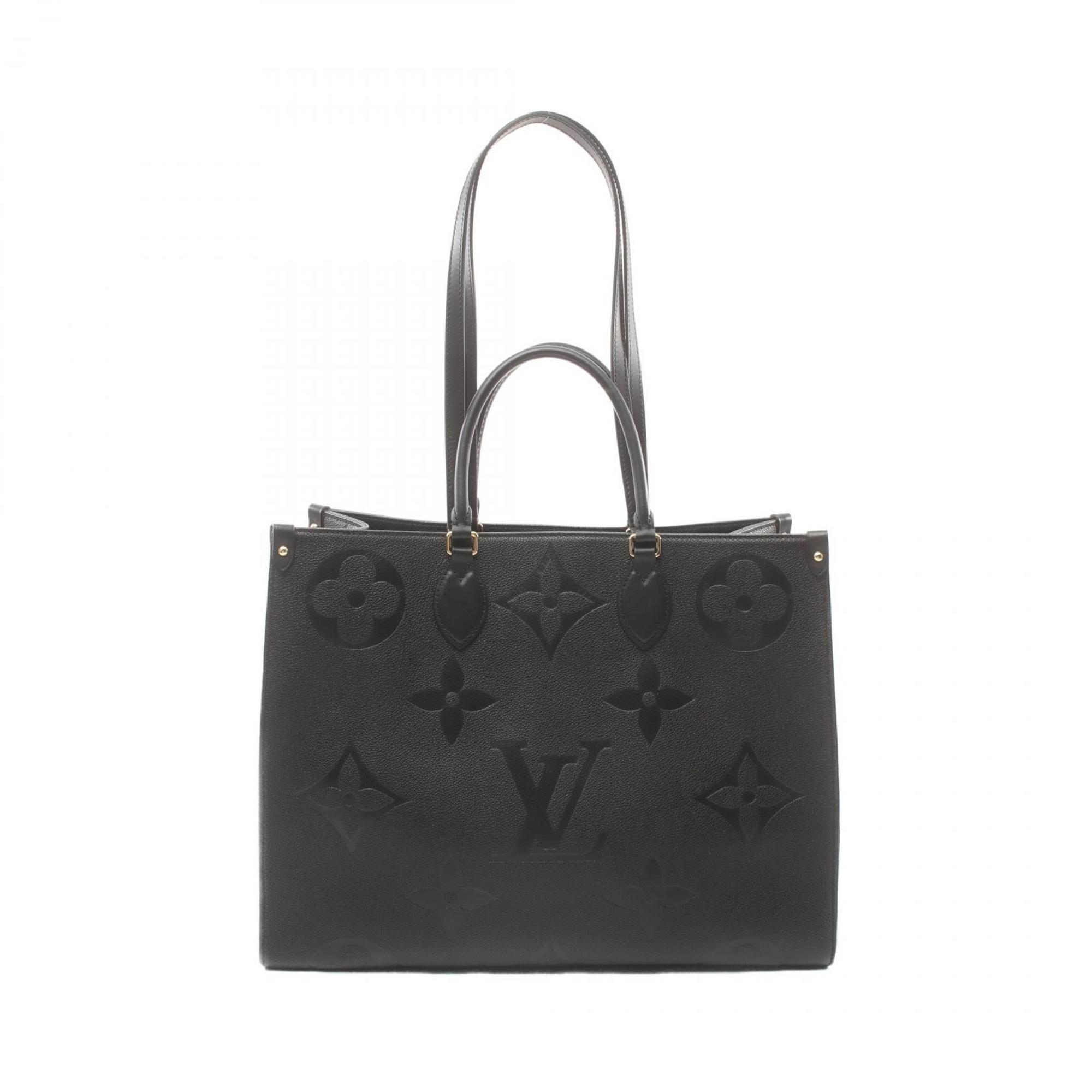 LOUIS VUITTON On the Go GM Monogram Empreinte Noir Tote Bag Leather Women's Black M44925