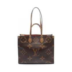 LOUIS VUITTON On the Go GM Monogram Giant Reverse Shoulder Bag Coated Canvas Leather Women's Brown M45320