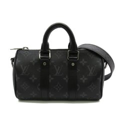 Louis Vuitton Keepall XS Boston Bag, Coated Canvas, Monogram Eclipse, Women's, Black, M45947