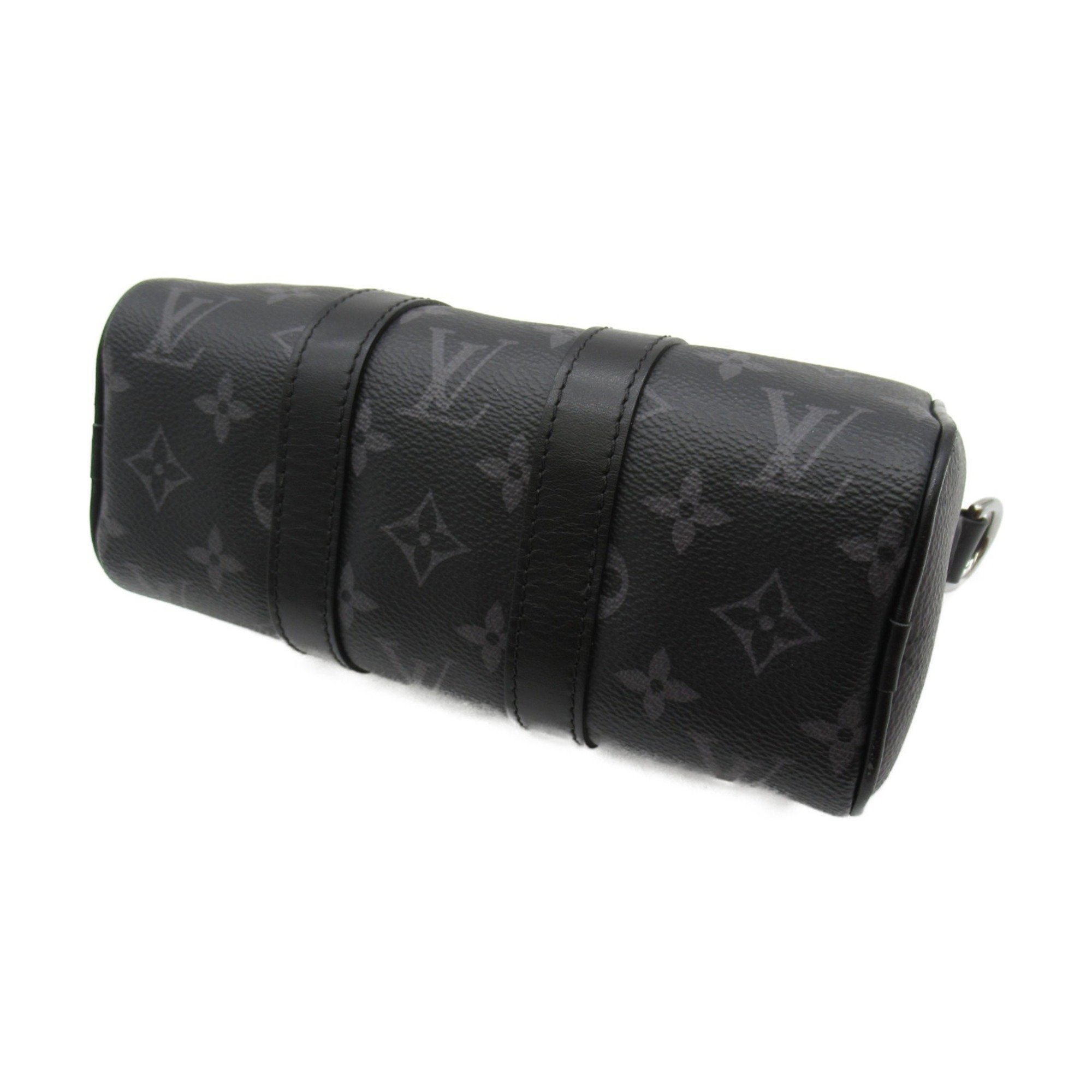 Louis Vuitton Keepall XS Boston Bag, Coated Canvas, Monogram Eclipse, Women's, Black, M45947