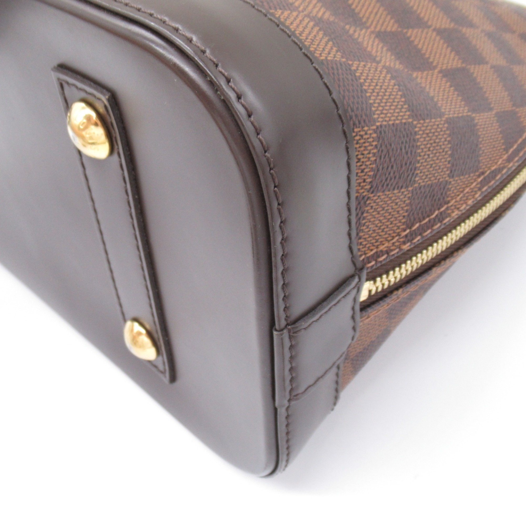 Louis Vuitton Alma Handbag, Coated Canvas, Damier, Women's, Brown, N53151