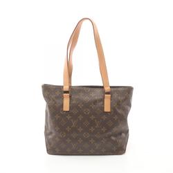 Louis Vuitton LOUIS VUITTON Cabas Piano Monogram Shoulder Bag Coated Canvas Leather Women's Brown M51148