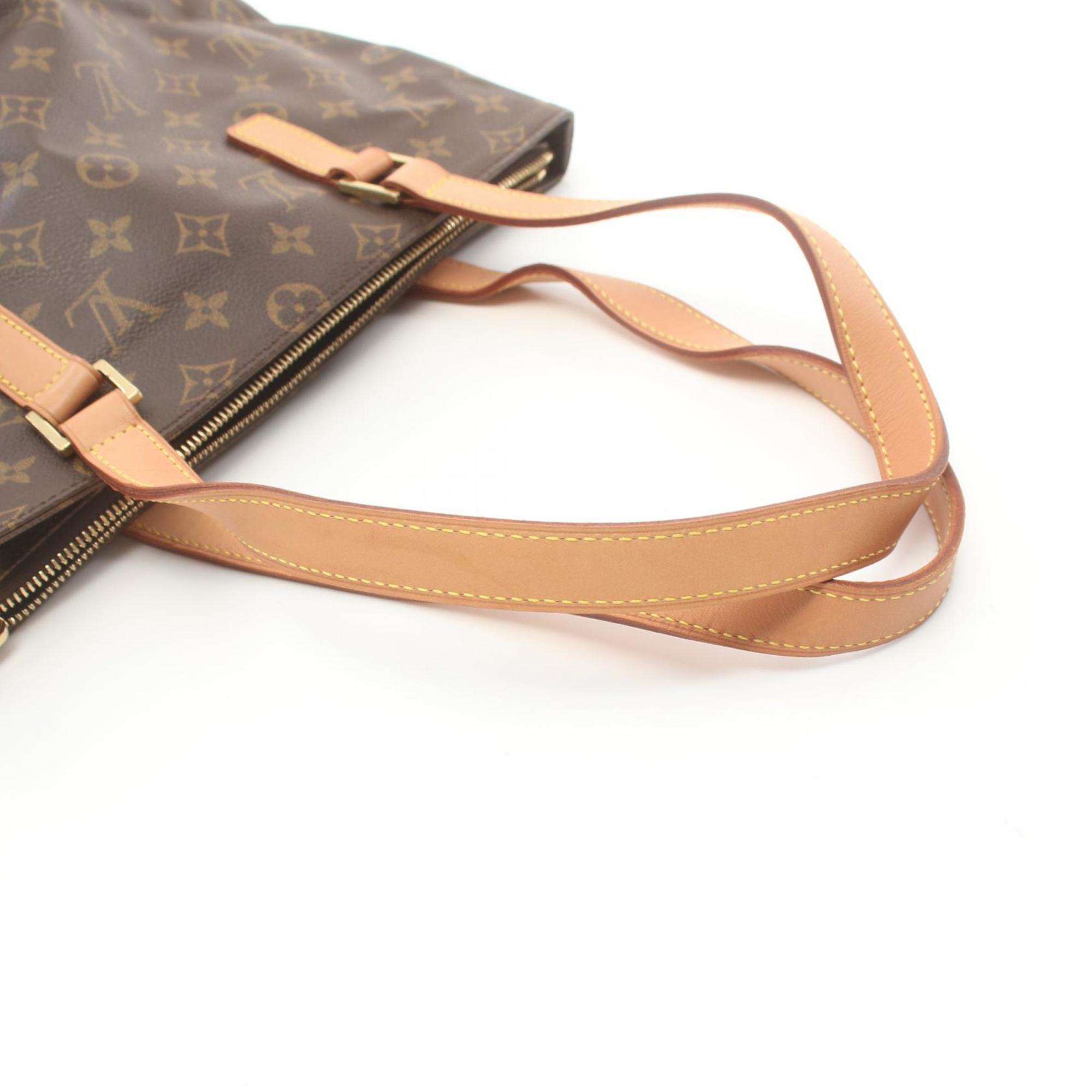 Louis Vuitton LOUIS VUITTON Cabas Piano Monogram Shoulder Bag Coated Canvas Leather Women's Brown M51148