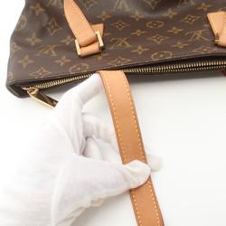 Louis Vuitton LOUIS VUITTON Cabas Piano Monogram Shoulder Bag Coated Canvas Leather Women's Brown M51148