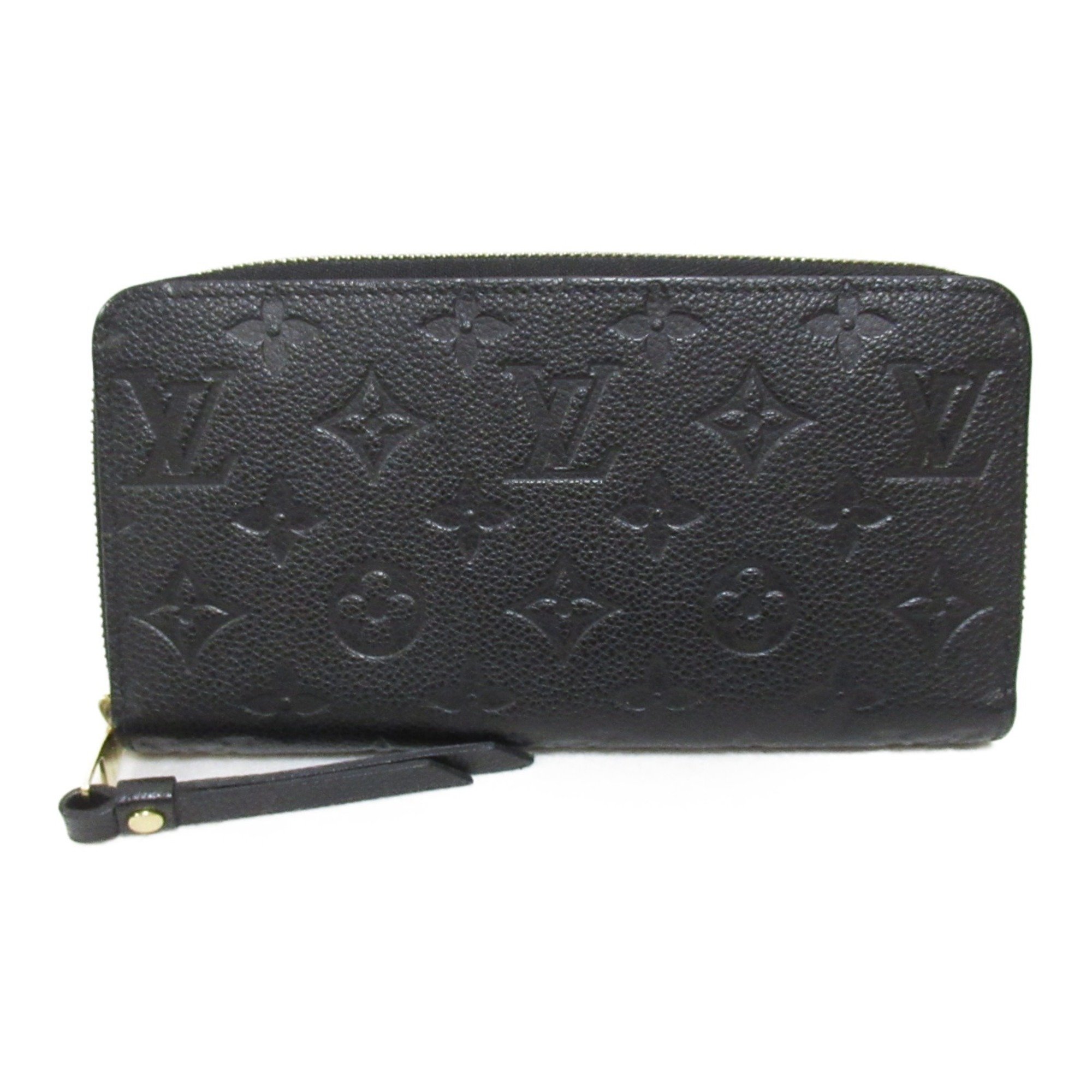 Louis Vuitton LOUIS VUITTON Zippy Wallet Round Long Leather Monogram Empreinte Men's Women's Black Noir M61864