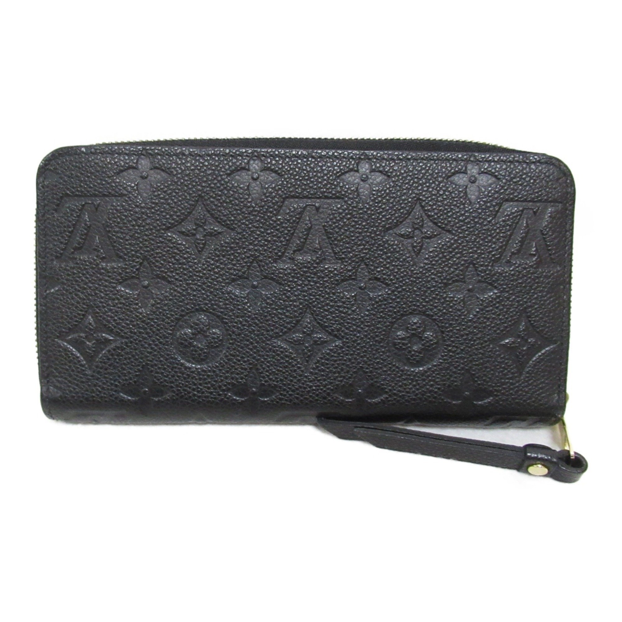 Louis Vuitton LOUIS VUITTON Zippy Wallet Round Long Leather Monogram Empreinte Men's Women's Black Noir M61864