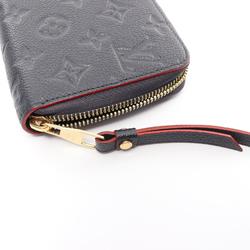 Louis Vuitton Zippy Wallet Monogram Empreinte Marine Rouge Round Long Leather Women's Navy Red M62121