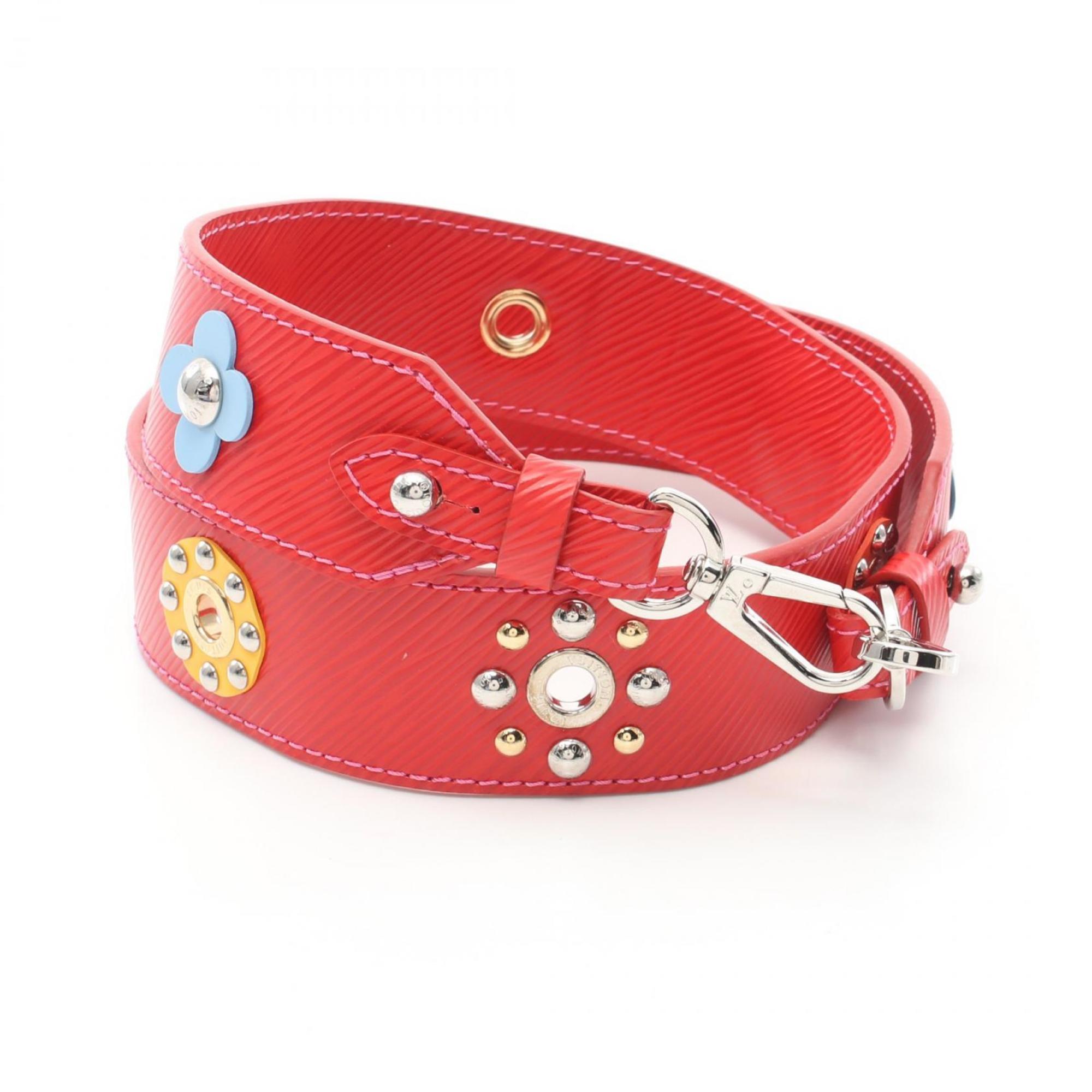 Louis Vuitton Epi Coquelicot Shoulder Strap Leather Women's Red Multicolor JO2325