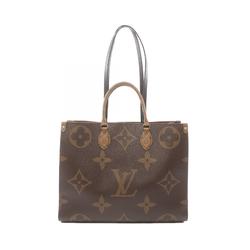 LOUIS VUITTON On the Go GM Monogram Giant Reverse Shoulder Bag Coated Canvas Leather Women's Brown M45320